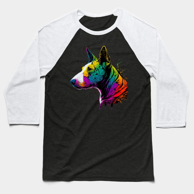 Bull Terrier Baseball T-Shirt by JH Mart